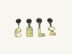 Alphabet Key Ring - handcrafted natural stone from Pakistan - Pak Expo