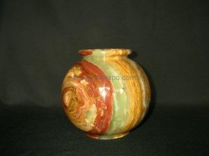 Multi Green Pot Famous in USA Europe - handcrafted natural multi green onyx from Pakistan - Pak Expo