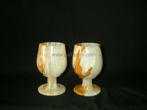 Onyx Wine Glass - handcrafted natural onyx from Pakistan - Pak Expo