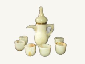 Kawa Set No. 0035 - handcrafted natural stone from Pakistan - Pak Expo